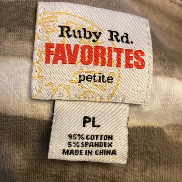 Ruby Rd Favorites Striped Top - Picture 3 of 4